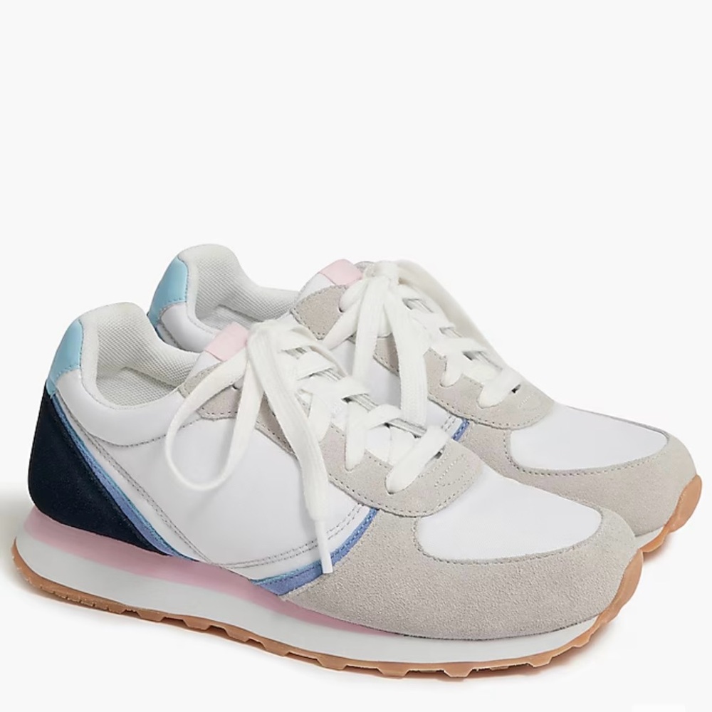 J. Crew city sneakers, navy peri multi